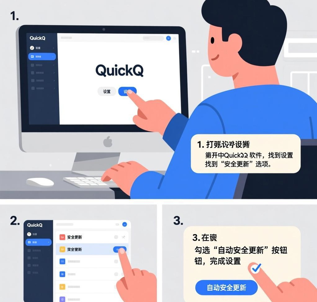 如何配置QuickQ VPN的“安全更新”功能？